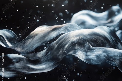 Flowing Metallic Ribbons In The Dark