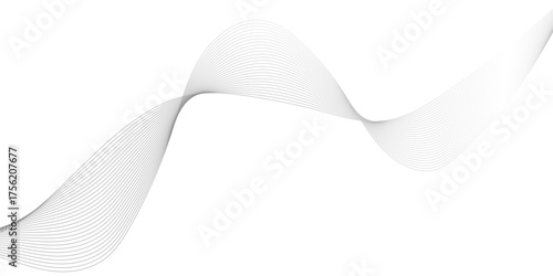 Abstract black wave line for minimalist templates and banners, technology beautiful dynamic smooth space texture background, soft and light color gradient abstract geometric lines patterns.