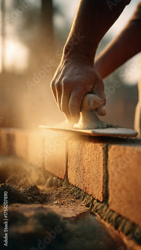 Brick layer working