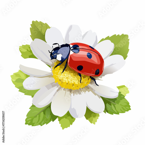 Marienkäfer auf Gänseblümchen