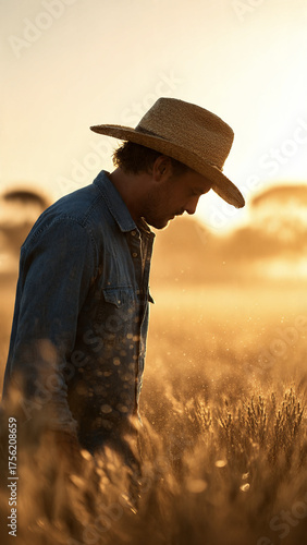 Cowboy in the Wheat field