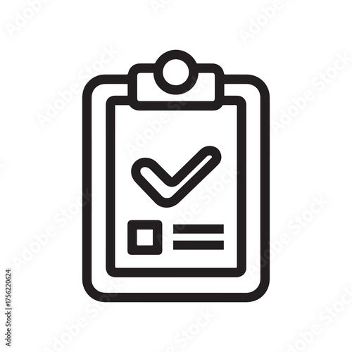Clipboard Icon Check Mark, Task Complete Symbol