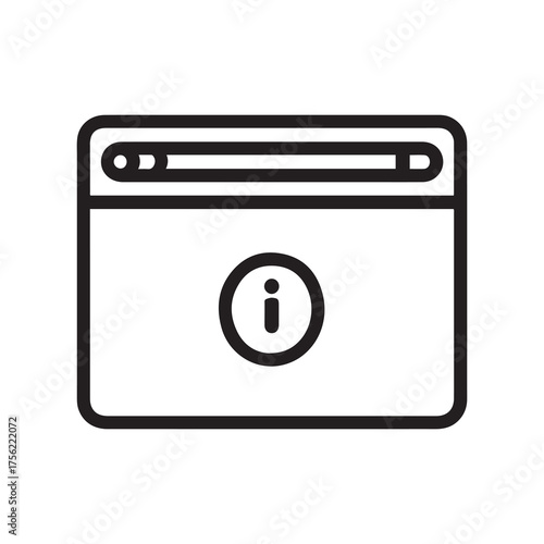 Information Webpage Outline Icon