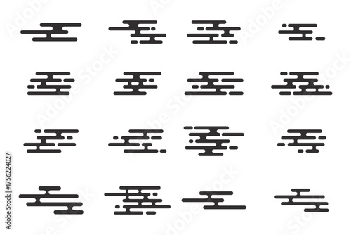 Asian cloud Chinese and Japanese style Traditional Tribal pattern. China ornament background for design prints. 