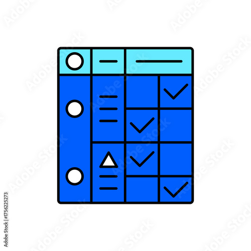 Icon a rubric, isolated against a clean background.