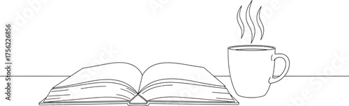 Book reading coffee mug steam relax study education knowledge learning tea