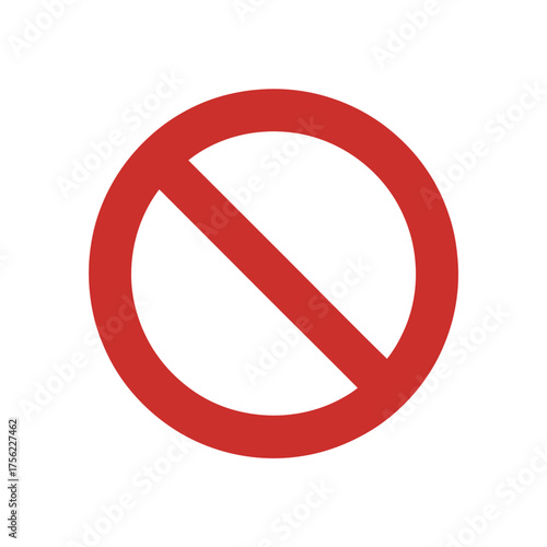 Free Download Red prohibition sign graphic stop symbol and forbidden concept for no entry zone or disallowed activity representation against a white background - GFXLoad