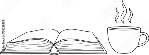 Book coffee reading study education learning relaxation morning beverage hot