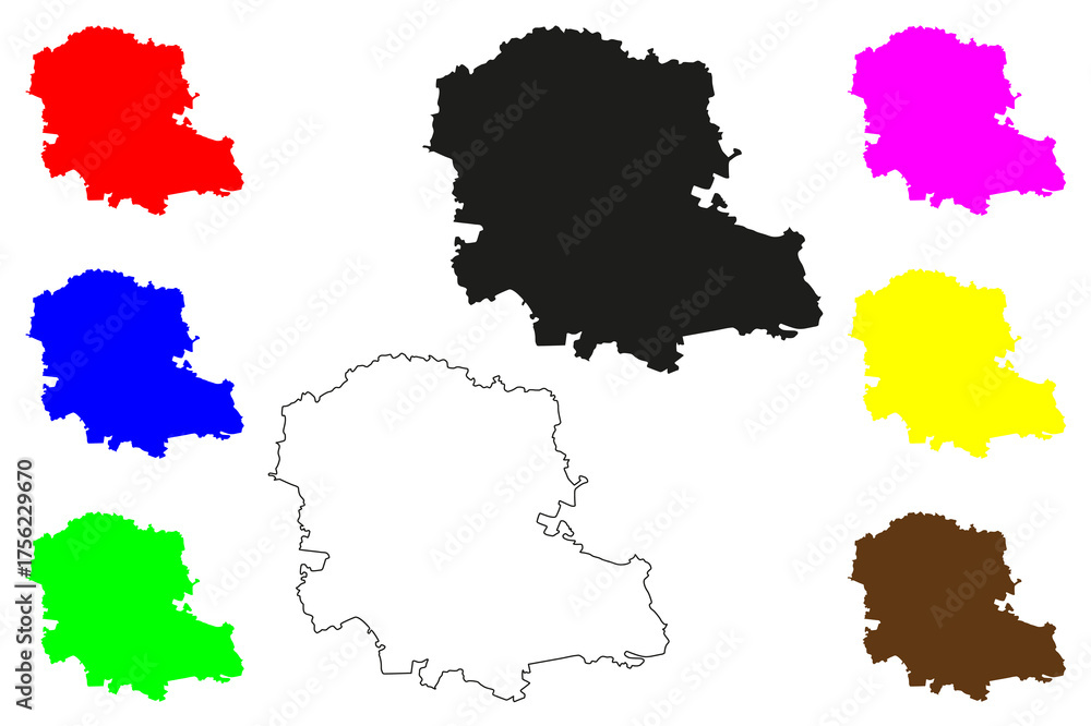 Naklejka premium Xalapa city (United Mexican States, Mexico, Veracruz State) map vector illustration, scribble sketch Jalapa, Xalapan or Xalapa-Enríquez map