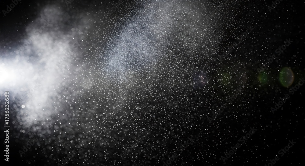 Obraz premium Abstract Swirl of Spray, Mist, or Powder Against a Dark Backdrop