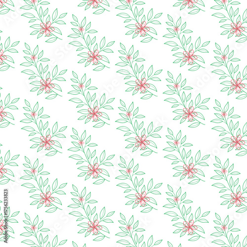 Delicate floral pattern repeating arrangement soft hues gentle design element
