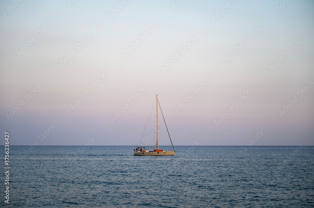 Fototapeta premium The beautiful Sailboats Ship Sea travel