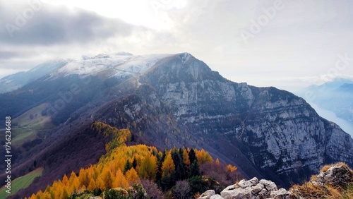 Canvas Print Breathtaking view from the heights of Monte Baldo towards Monte Altissimo di Nag