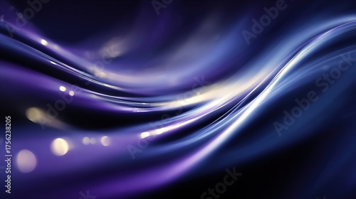 Abstract light streaks and bokeh lights on dark background
