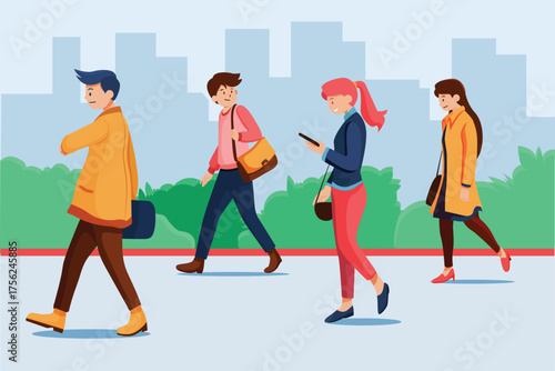 Diverse group of people returning to work after a break