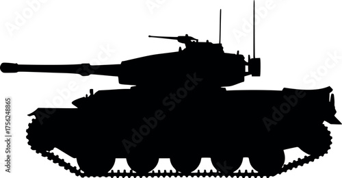Silhouette of a tank
