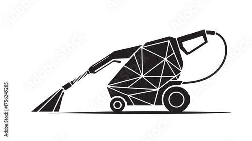 Dynamic pressure washer blasting dirt with powerful spray, perfect for commercial cleaning and industrial maintenance services imagery