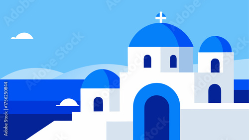 Santorini greece architecture landscape view