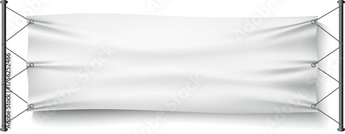 Banner Hanging Between Two Poles