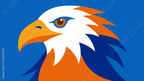 Illustration of an eagle head in profile