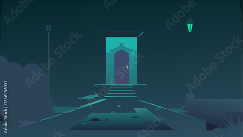 A path leading to a mysterious doorway