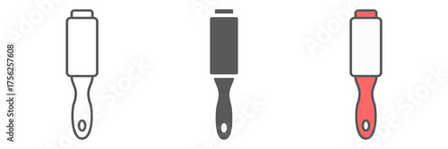 Lint roller clothes line icon, cleaner and remover, cleaning roller sign, vector graphics, a linear pattern on a white background. editable stroke