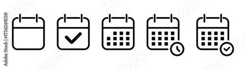 Callendar icon vector. Calendar planner icon collection. Reminder organizer event signs. Calendar notification icon. Business plan schedule.