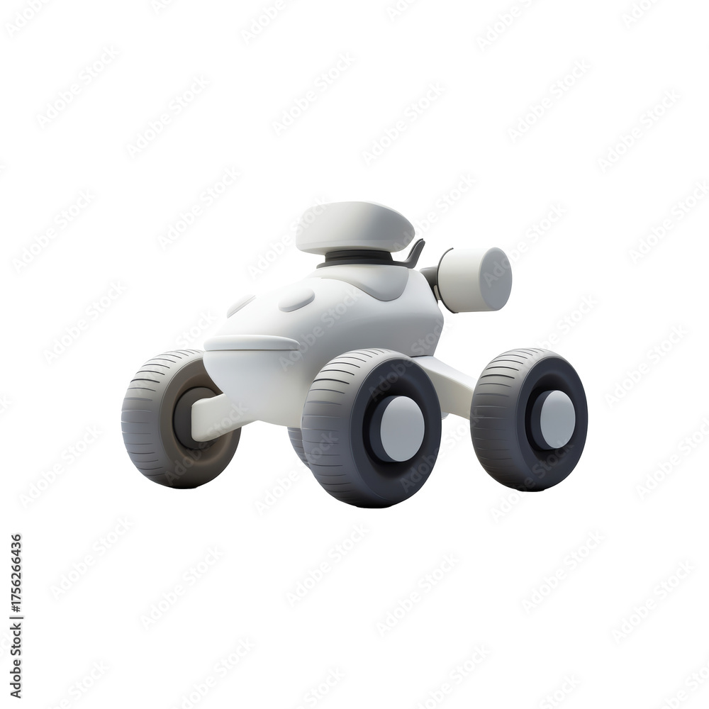 Naklejka premium Futuristic Robotic Rover Design. Innovation In Autonomous Exploration Technology. Isolated On Transparent Background