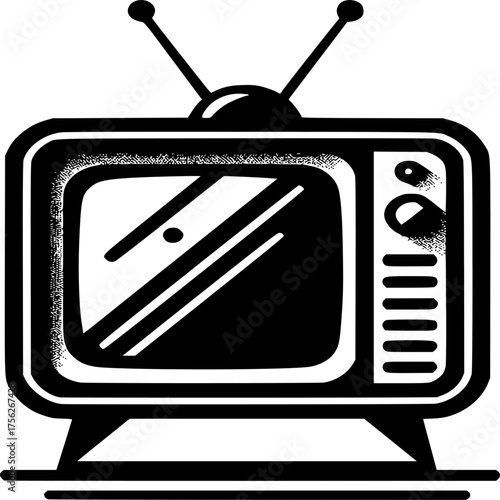 Retro Television: A classic television set, in a vintage style, embodying the nostalgia of early broadcasting and media.