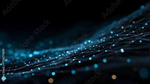 Professional dark-themed background featuring glowing lines and abstract digital background