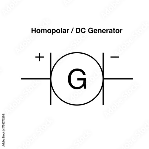 Homopolar DC Generator symbol