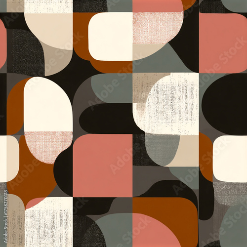 Minimalist Geometric Seamless Pattern Modern Aesthetic