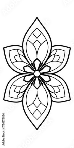 black and white flower