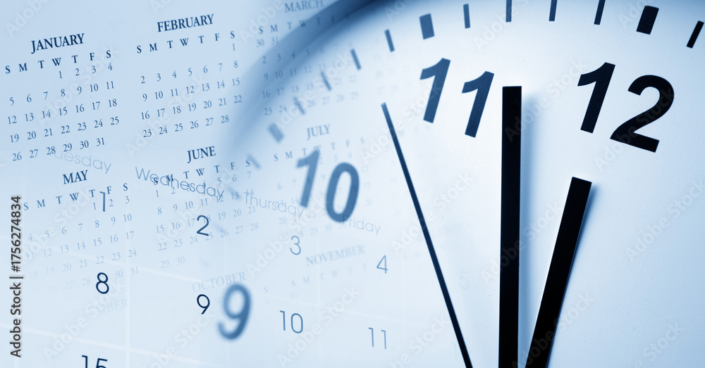 Fototapeta premium Clock and calendars