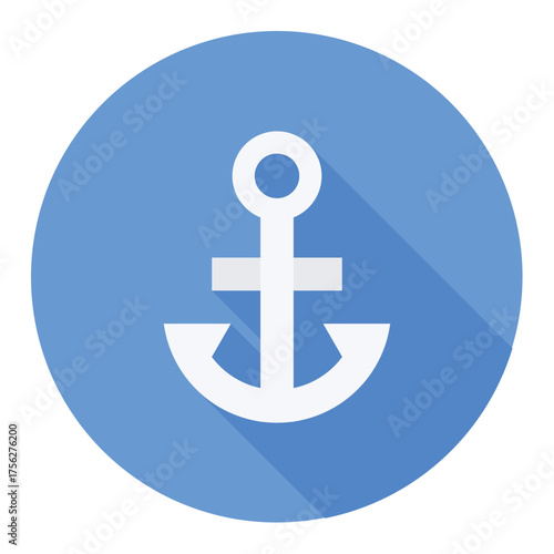 Flat anchor icon