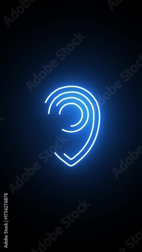 Animated Location Pin Icon Glowing Motion Design 4K