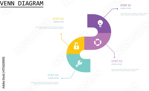 Venn diagram business infographic circle