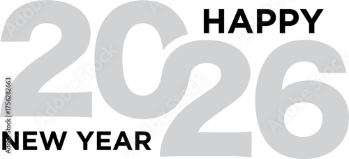 Grey Happy New Year 2026 Design