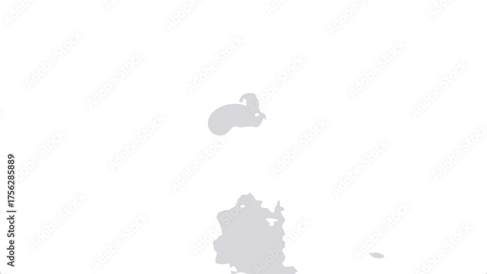 Fototapeta premium Gray cloud illustration simple flat vector design element isolated on 