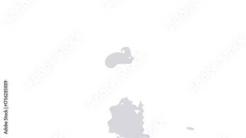 Gray cloud illustration simple flat vector design element isolated on 