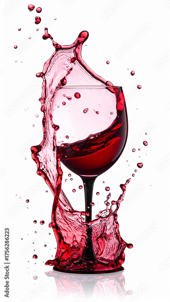 Fototapeta premium wine, glass, burst, splash, red, liquid, background, close-up, explosion, scene, dynamic, photographer, art, drink, celebration, party, beverage, vivid, motion, creativity, design, splashdown, eleganc