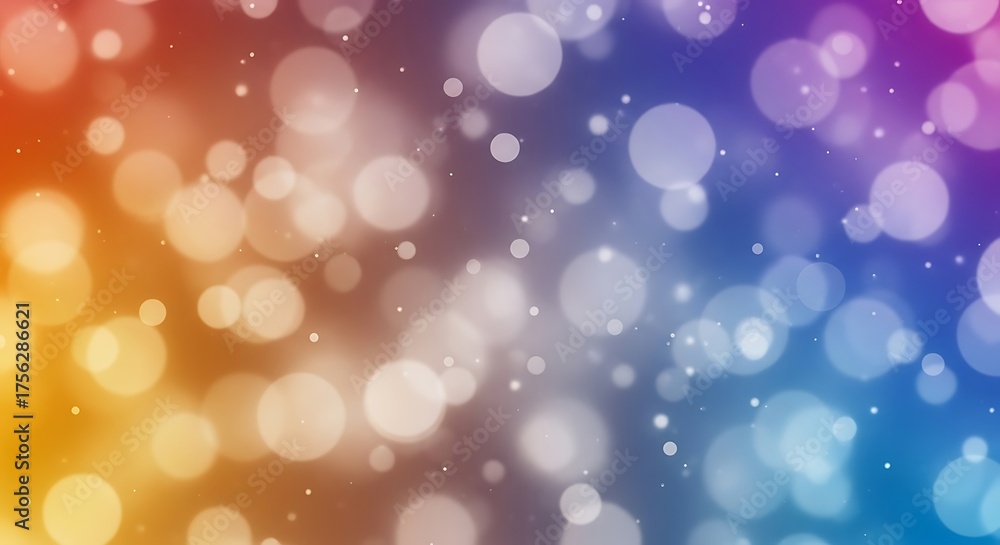 Obraz premium Abstract bokeh lights with rainbow gradient background