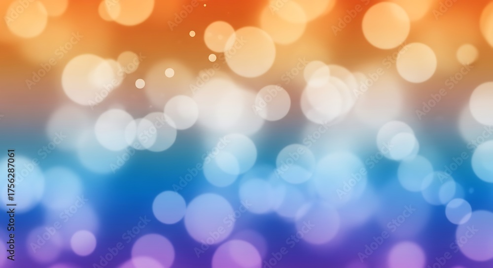 Fototapeta premium Abstract bokeh lights with rainbow gradient background