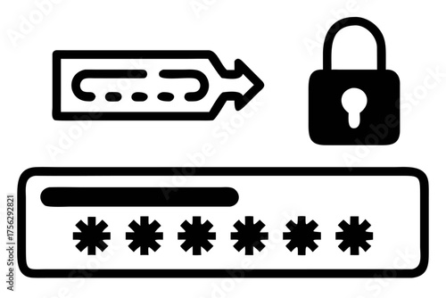 Password input field with asterisks