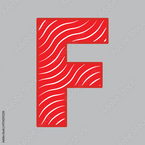 F LETTER ICON ALPHABET VECTOR