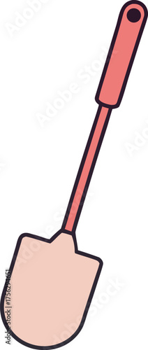 Kitchen spatula vector isolated on transparent background