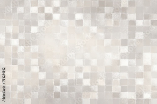 Neutral-toned mosaic background with textured appearance and diffused light, creating subtle gradients