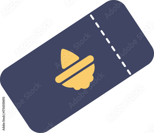 Vector ticket icon simple flat design for events and promotions vector