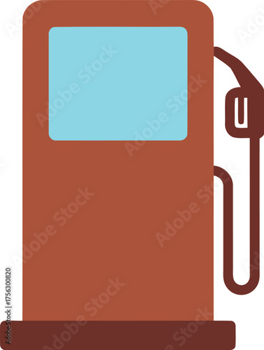 Modern fuel pump station icon vector gas station equipment vector