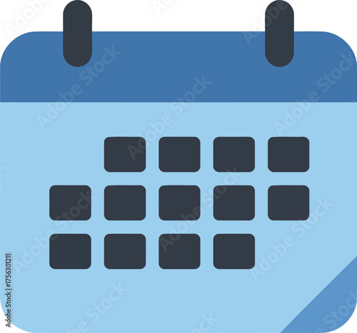 Calendar icon date planner time management schedule reminder graphic vector